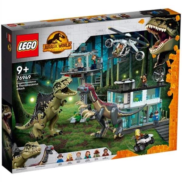 LEGOÂ® Jurassic Worldâ¢ Giganotosaurus og Therizinosaurus Angreb